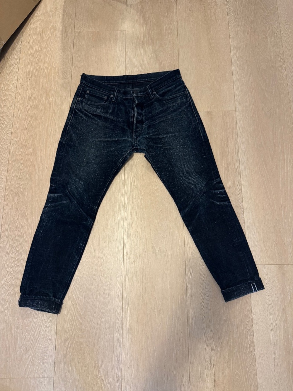 Pure Blue Japan Indigo Black Selvedge Denim Jeans Size 36 Japan, US ~ 34